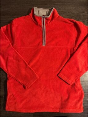 Vintage 90s Foot Locker Red Fleece Quarter Zip L